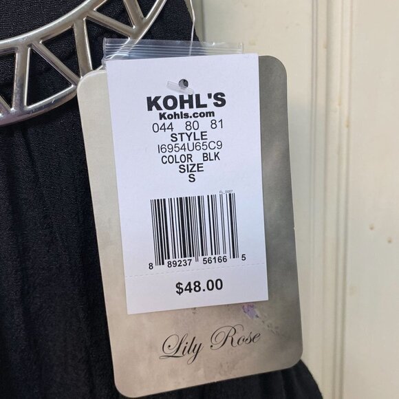 LILY ROSE Maxi Dress Size Small Juniors Black NWT - Picture 8 of 13